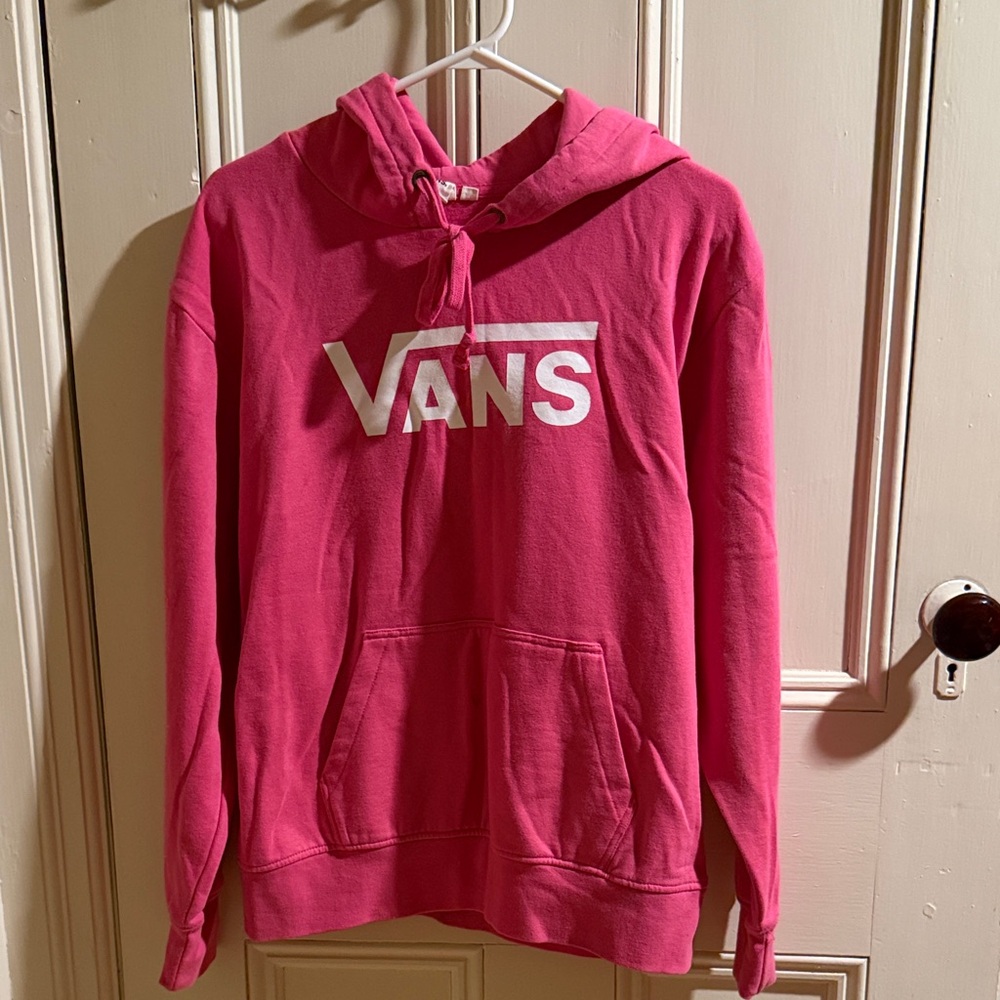 Vans Fuchsia Hoodie with White Logo